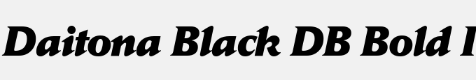 Daitona Black DB Bold Italic